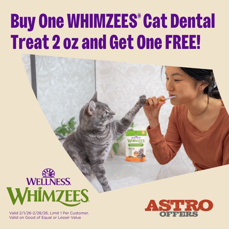 Fight plaque and tartar with WHIMZEES Cat Dental Treats!