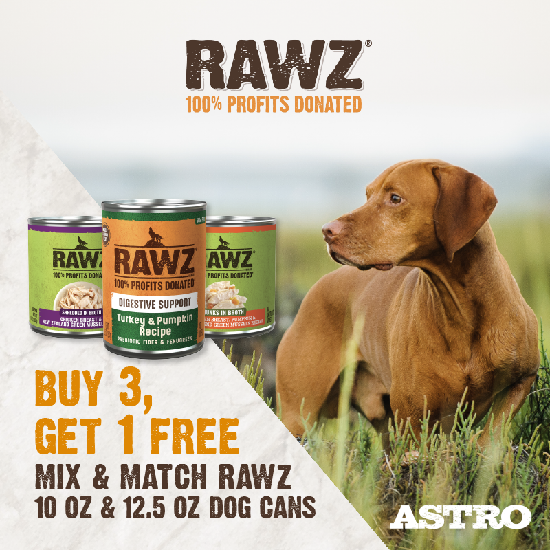 RAWZ | Buy 3, Get 1 FREE on 10oz or 12.5oz Dog Cans