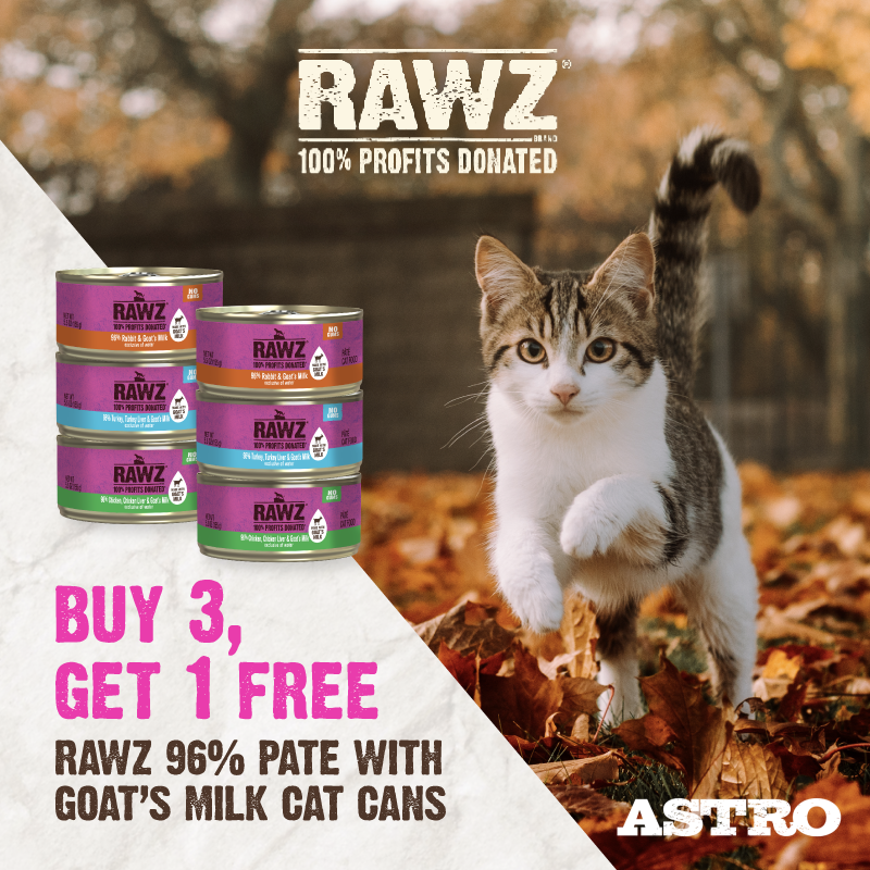 RAWZ | Buy 3, Get 1 FREE on 96% Cat Pate with Goat's Milk Cans
