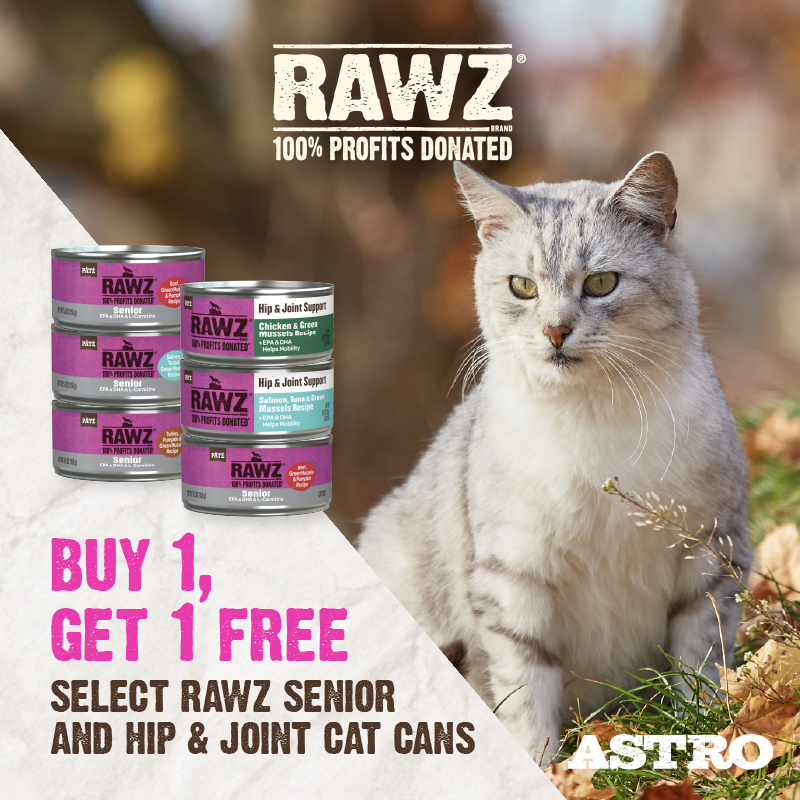 Cats love our tasty canned food options. These speciality products offer solutions to senior cats and their hip & joint issues. We have a flavor and variety for every picky palate! 
