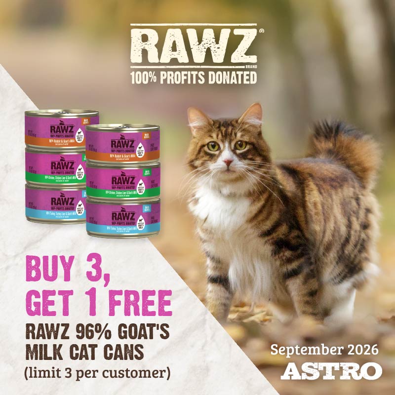 RAWZ | Buy 3, Get 1 FREE on 96% Goat's Milk Cat Cans