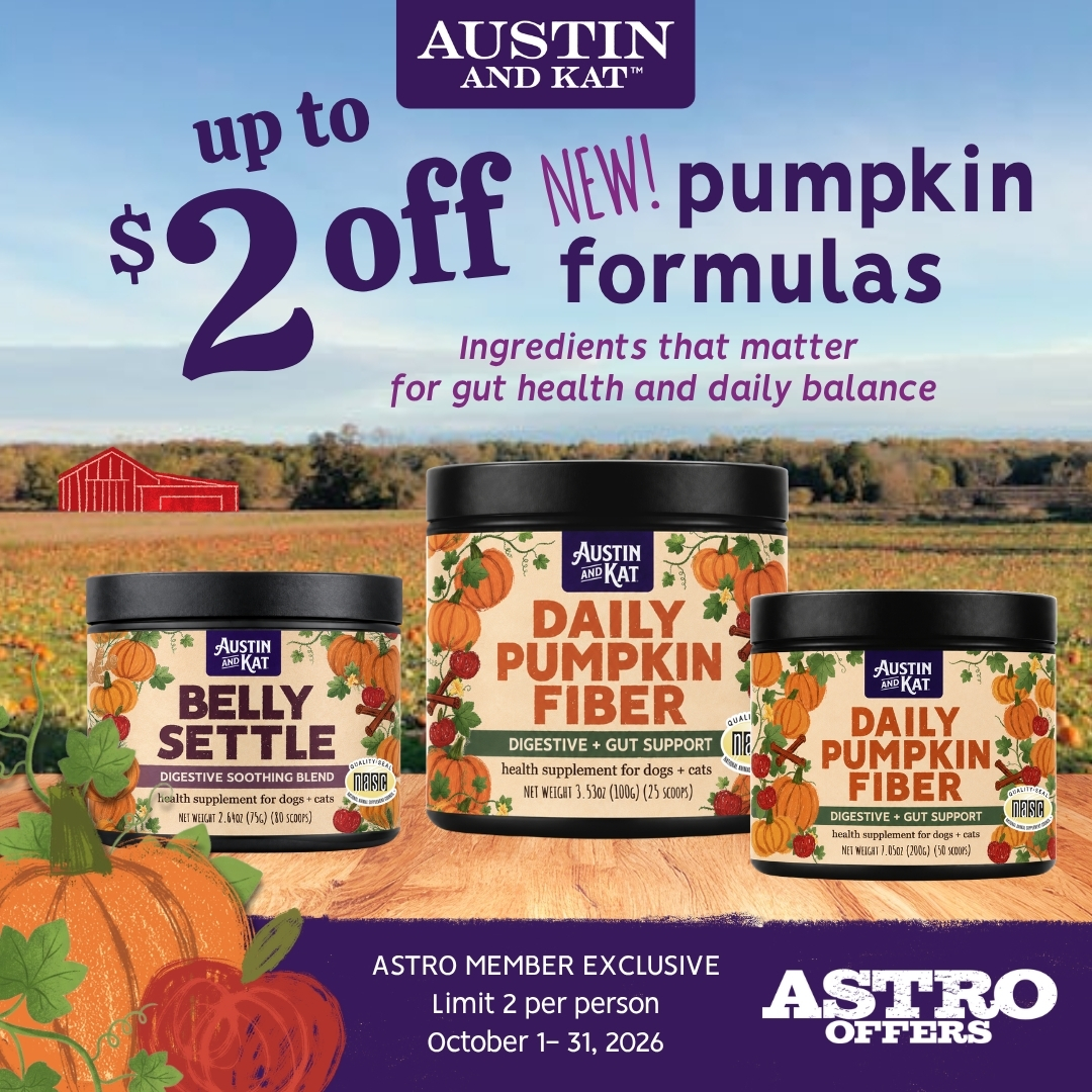 Crafted in our Seattle Makery with ingredients that matter, these NEW pumpkin-based formulas support healthy digestion and are easy to give with meals daily or as needed.