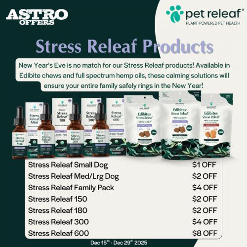 Pet Releaf | Dollars OFF Stress Releaf and Calming Products 