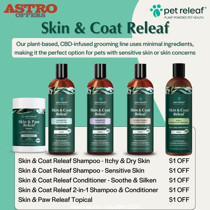 Cold air + indoor heat = dry skin and paws. Winter bath gaps mean flakes, odor, licking, and shedding. February is the time to grab a moisturizing shampoo & soothing balm to keep skin hydrated.