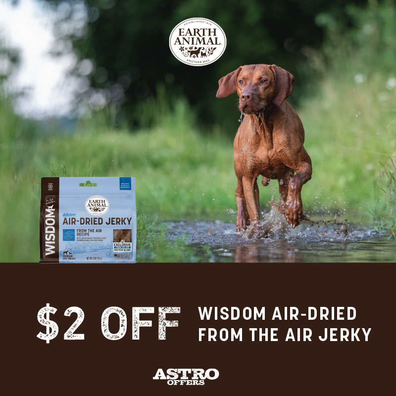 Earth Animal | $2.00 OFF Wisdom Air-Dried From the Air Jerky 