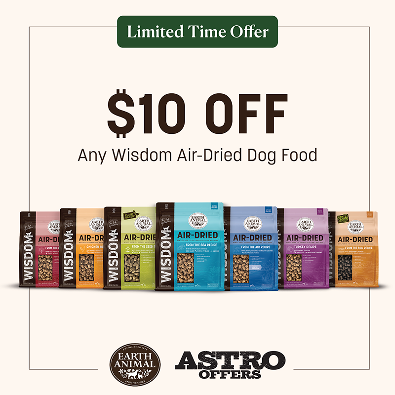 Earth Animal | $10.00 OFF Any Wisdom Air-Dried Dog Food