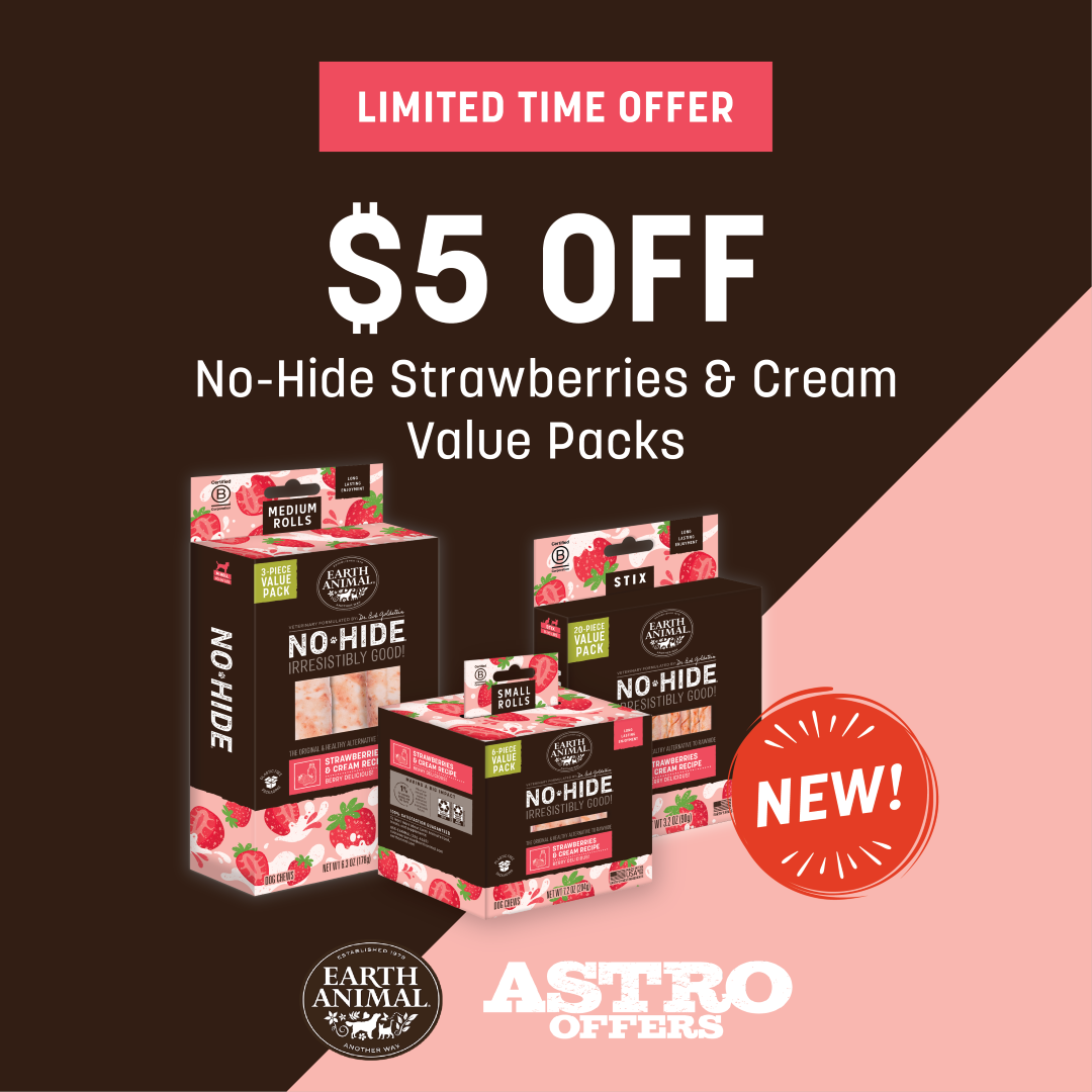 Earth Animal | $5.00 OFF No-Hide Strawberries & Cream Value Packs