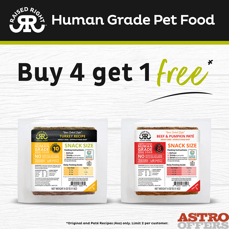 Raised Right | Buy 4, Get 1 FREE on 4oz Frozen Diets  