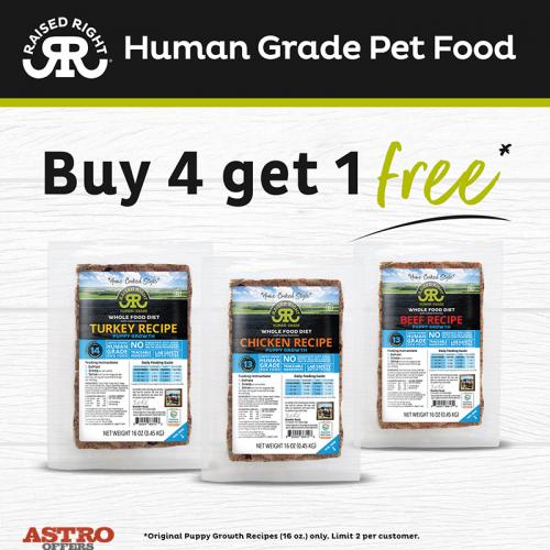 Raised Right is a family owned human-grade pet food company that works with veterinarian, Dr. Karen Becker to formulate limited ingredient recipes that are low in carbs.