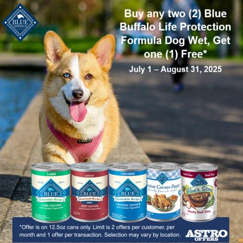 Blue Buffalo | Buy 2, Get 1 FREE on Select Blue Buffalo Dog Cans