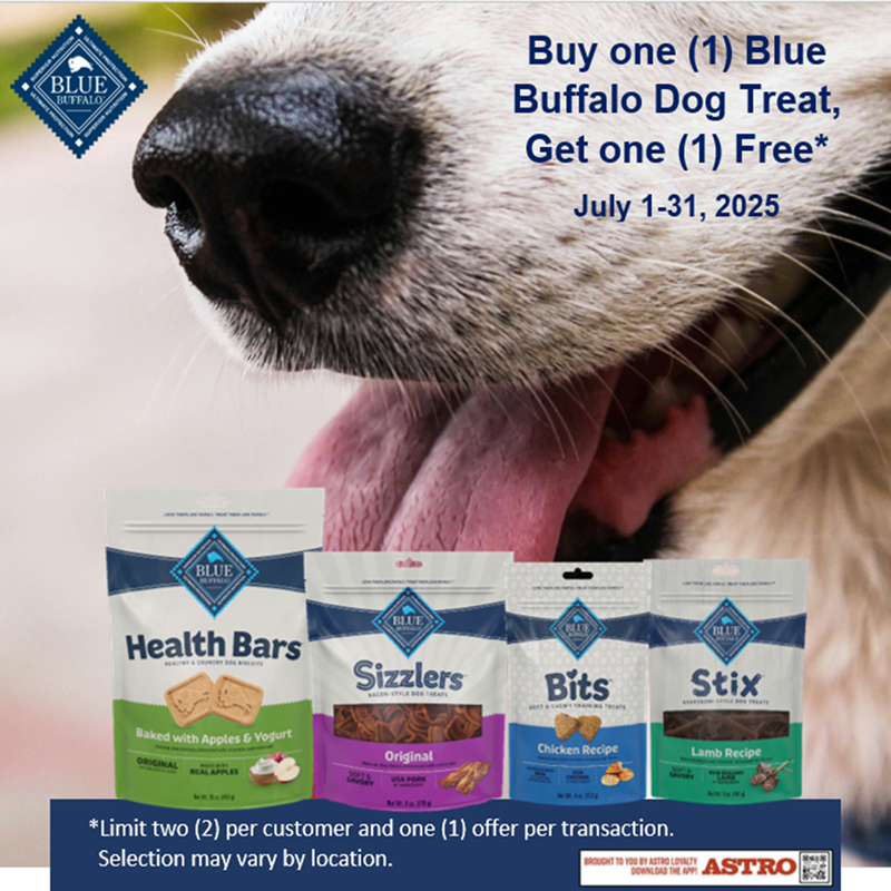 Blue Buffalo | Buy 1, Get 1 FREE on Select Dog Treats