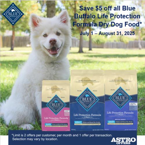 Blue Buffalo | $5.00 OFF Life Protection Dry Dog Food