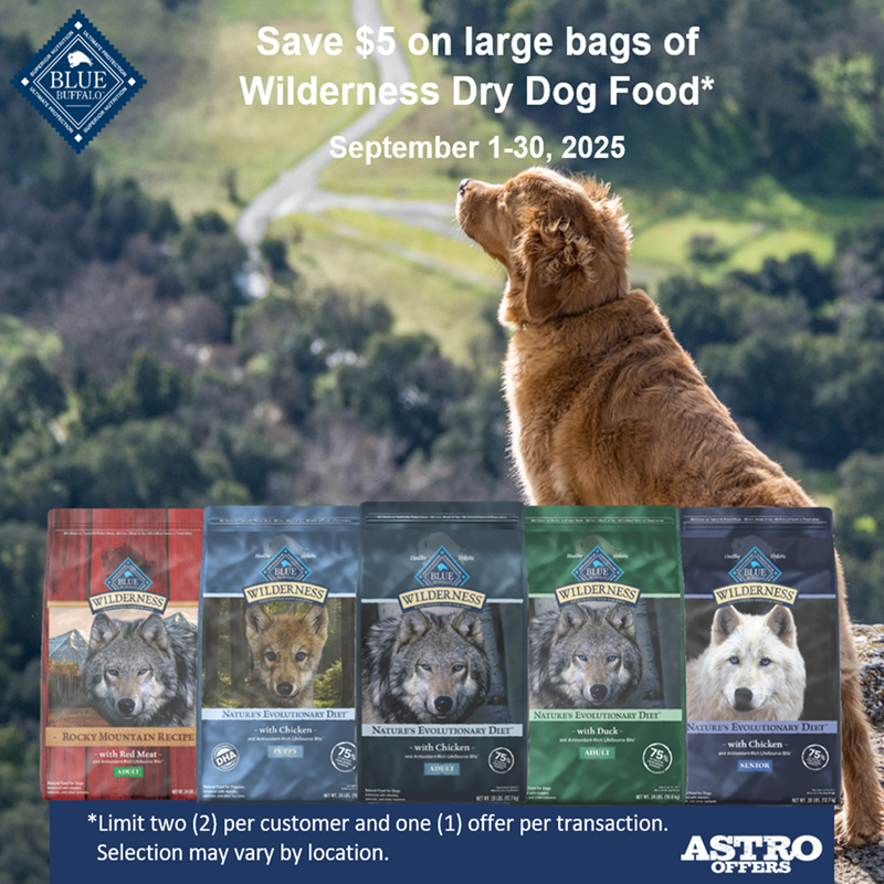 Blue Buffalo | $5.00 OFF Large Bags of Wilderness Dry Dog Food