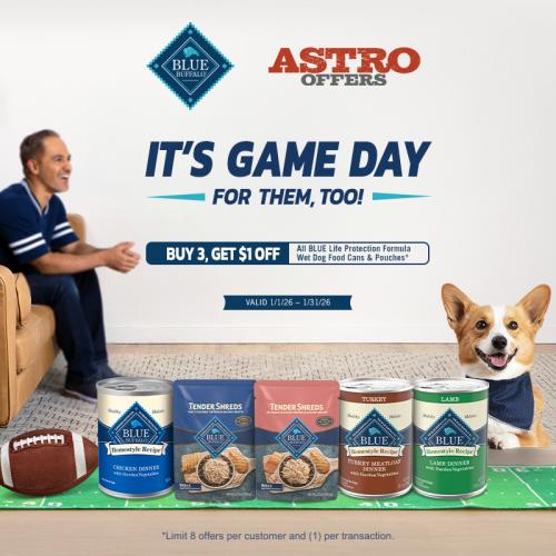 Blue Buffalo | Buy 3, Get $1.00 OFF on Blue Buffalo LPF Dog Cans & Pouches