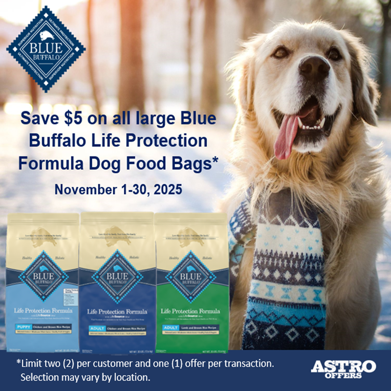 Blue Buffalo | $5.00 OFF 30lb Life Protection Dry Dog Food