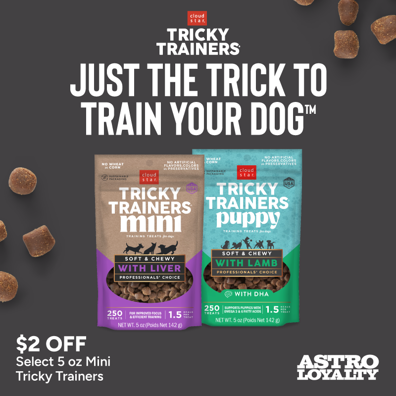 Who says you can't teach an old dog new tricks? Young or old, your dogs will flip for the amazing taste of our Tricky Trainers.