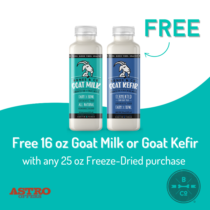 Bones & Co. | FREE 16oz Goat Milk or Kefir with Qualifying Food Purchase