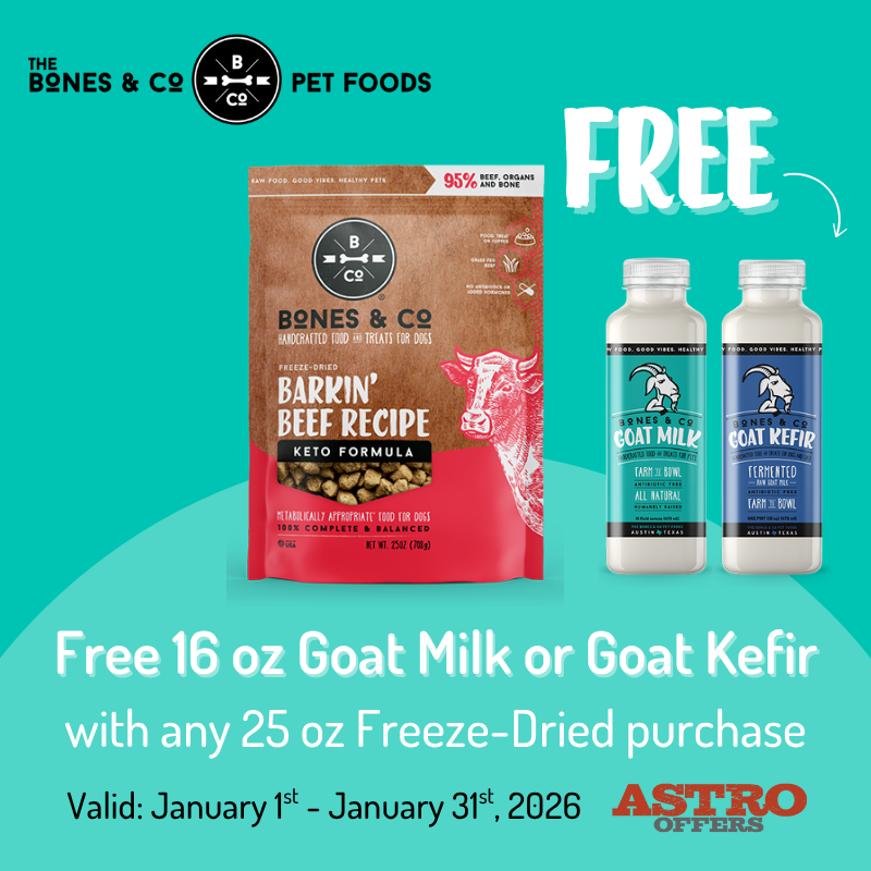 Bones & Co. | FREE 16oz Goat Milk or Kefir with 25oz Freeze-Dried Food Purchase