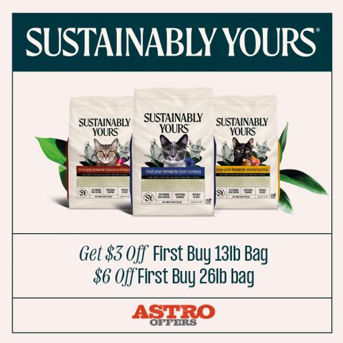Sustainably Yours | Dollars OFF for NEW Customers