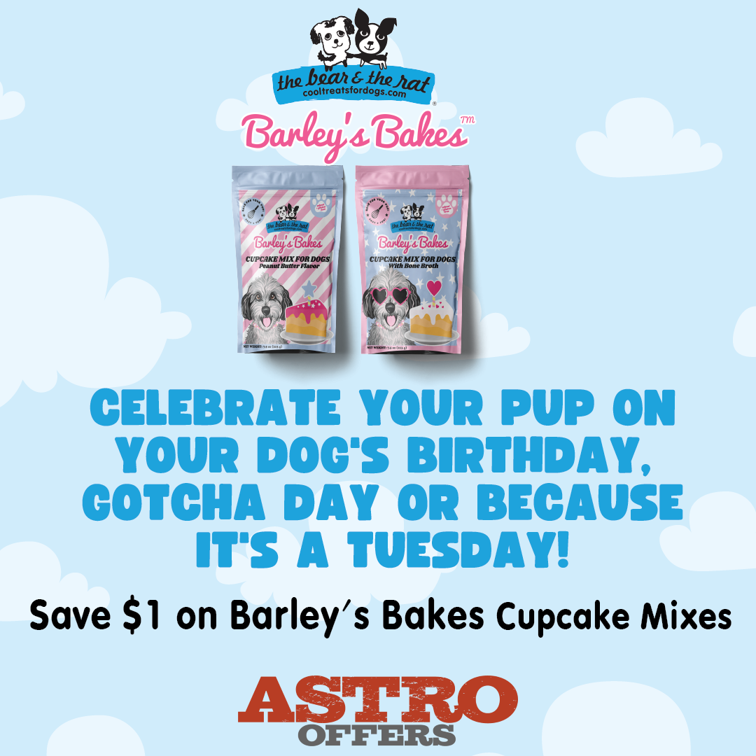Barley's Bakes is a premium cupcake mix for dogs. They are gluten free, wheat free and made from high quality, real food ingredients like Chicken Bone Broth, Peanut Butter and Yogurt!
