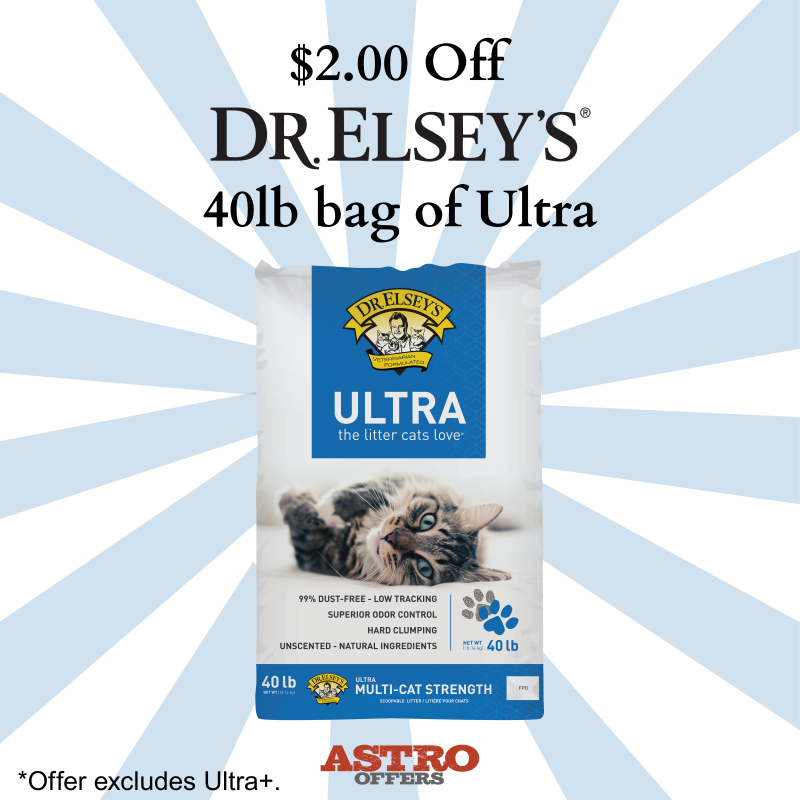 Dr. Elsey's | $2.00 OFF 40lb Ultra Cat Litter