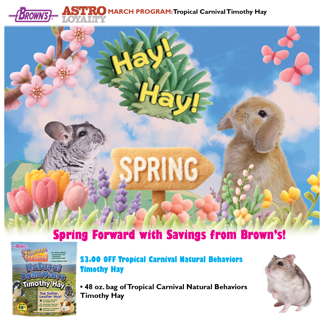 FM Brown's | $3.00 OFF 48oz Tropical Carnival Timothy Hay