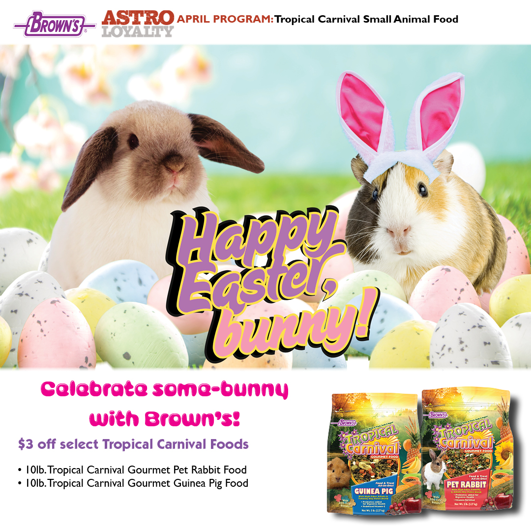 FM Brown's | $3.00 OFF Select Tropical Carnival Rabbit & Guinea Pig Foods