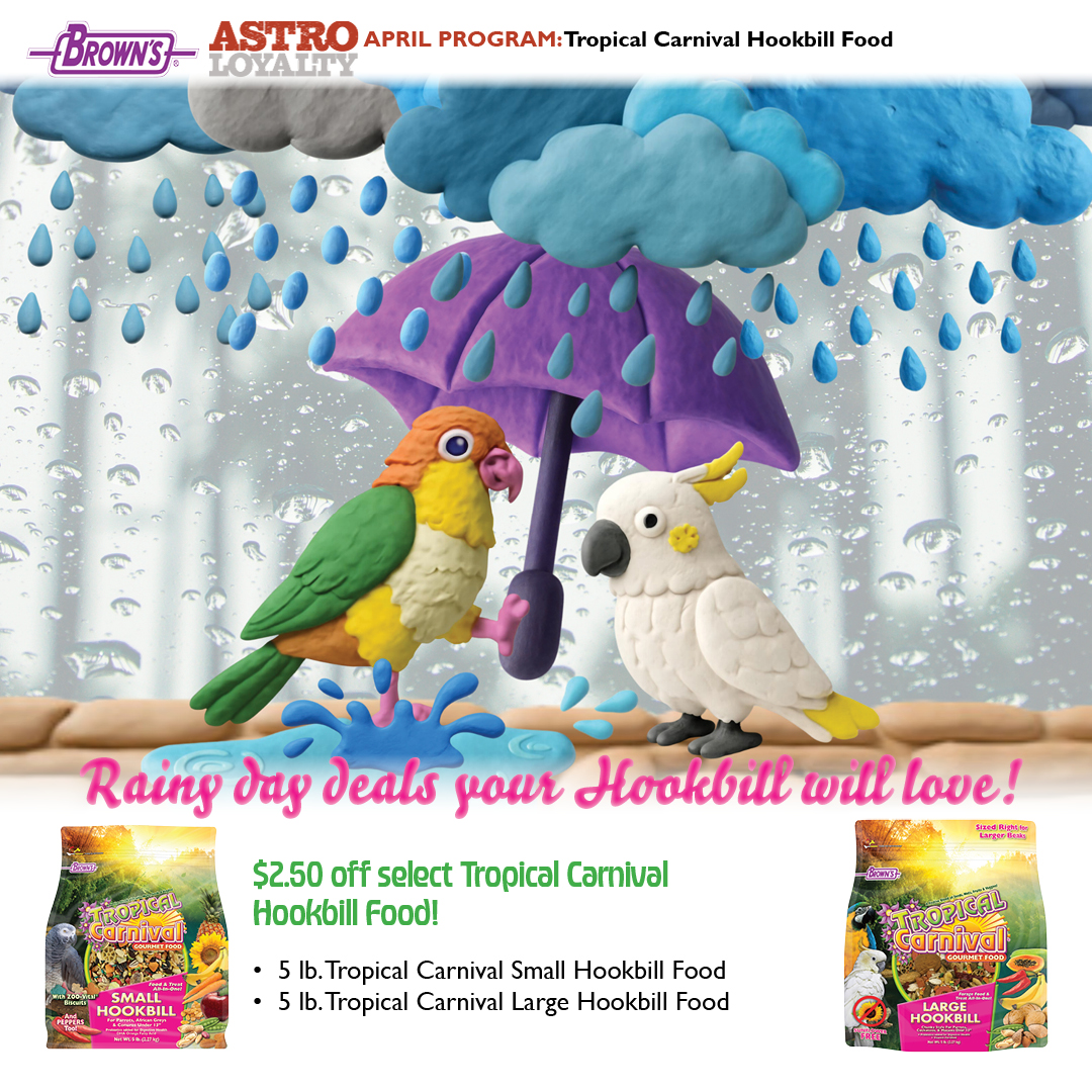 FM Brown's | $2.50 OFF Select Tropical Carnival Pet Bird Foods