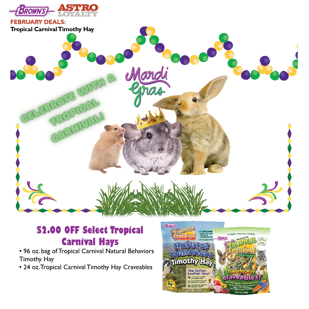 FM Brown's | $2.00 OFF Select Tropical Carnival Hay Items