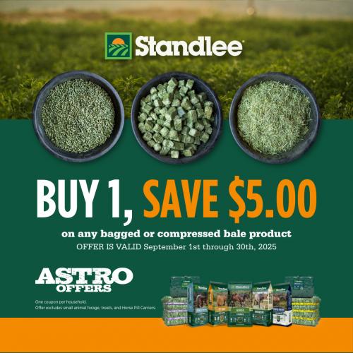 Standlee | $5.00 OFF a Bagged or Compressed Bale Products