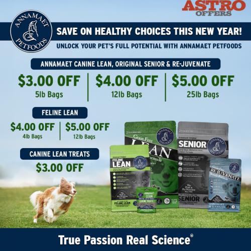 Annamaet | Dollars OFF Select Food & Treats!