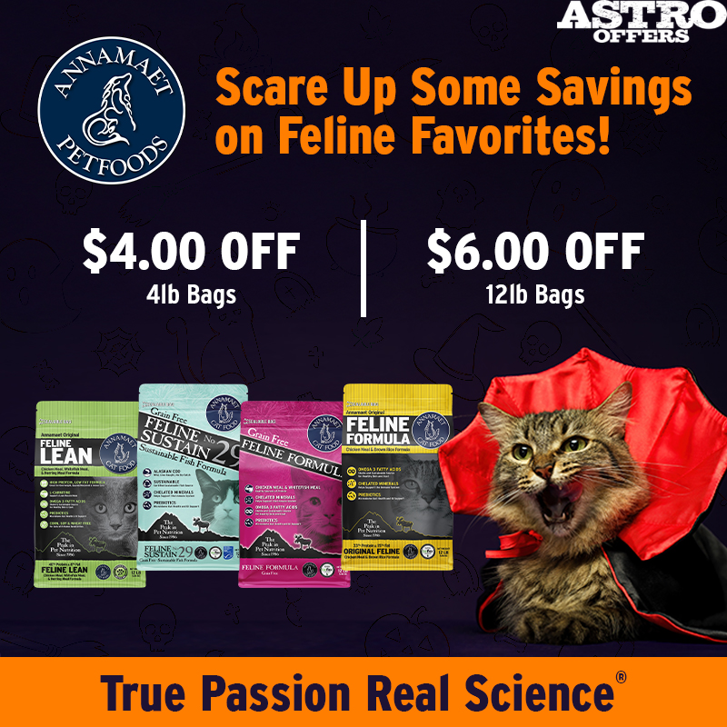 Annamaet | Dollars OFF Feline Cat Food!