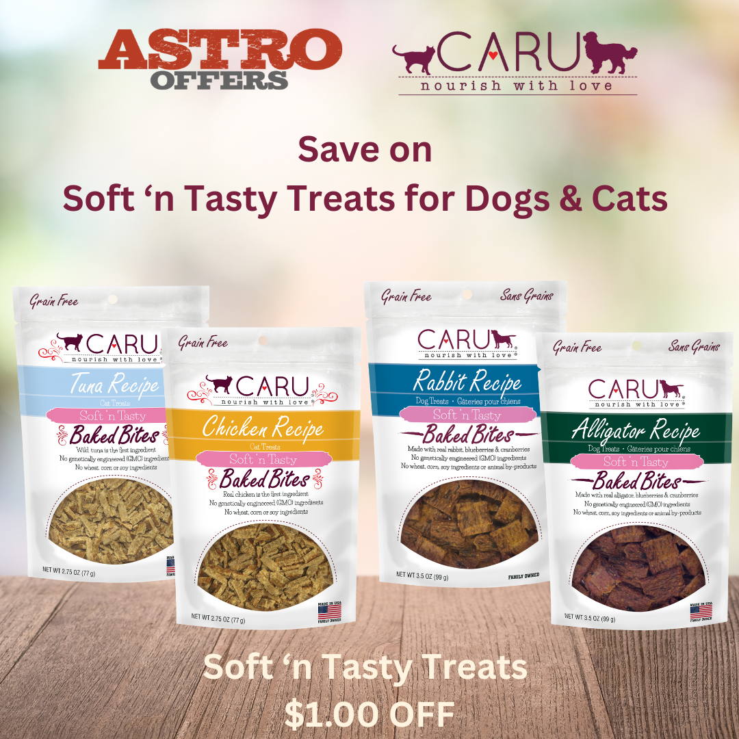 Caru | $1.00 OFF Soft 'n Tasty Treats