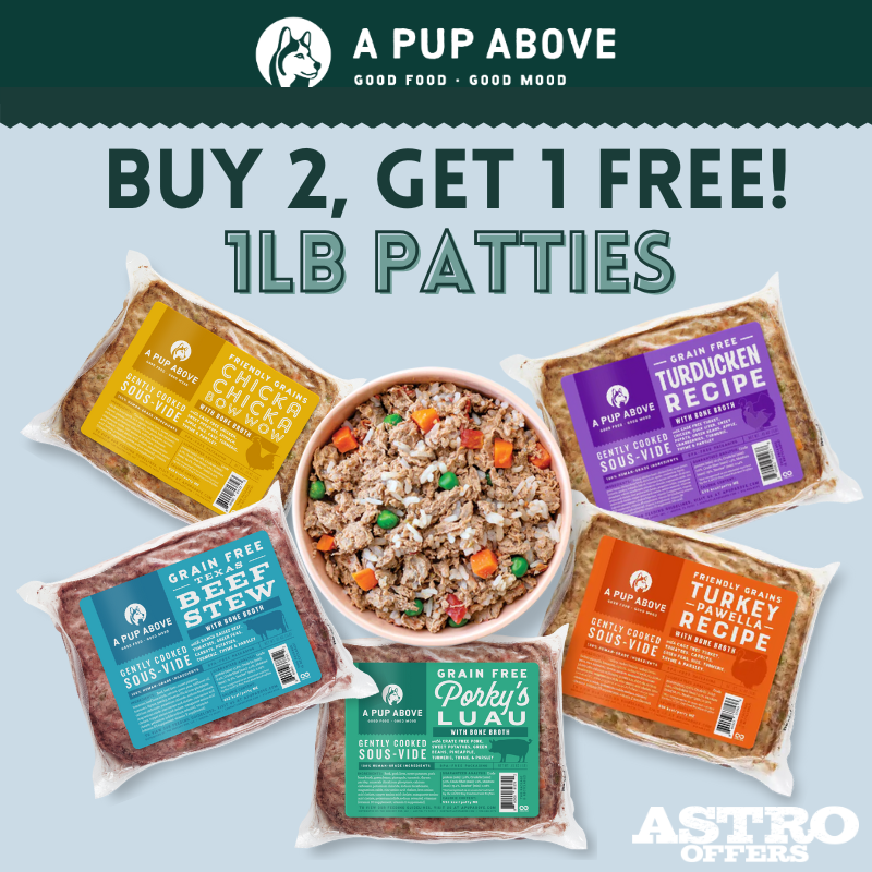 A Pup Above | Buy 2, Get 1 FREE on 1lb Patties