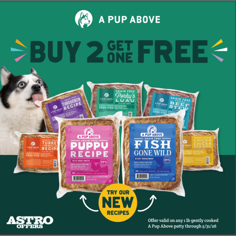 Fresh food that'll make your dog's tail wag! Our recipes are made with 100% human grade ingredients, non-GMO veggies, and lots of healthy protein! 