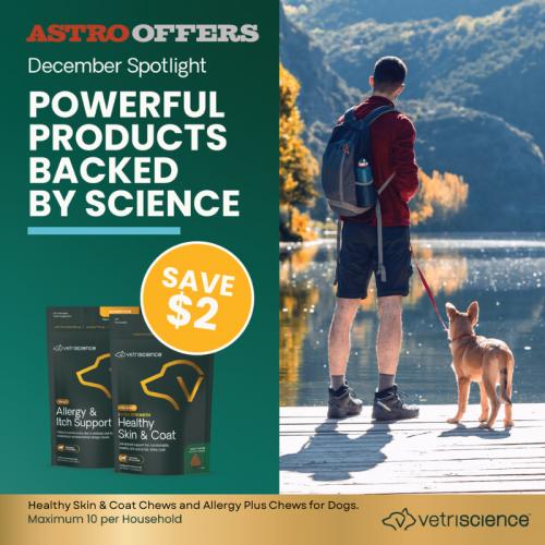 VetriScience | $2.00 OFF Skin, Coat & Allergy Chews for Dogs