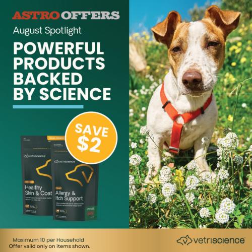 Skin & Coat Health Supplement Chews for Dogs - Trusted veterinarian-formulated supplements - Science-backed support for healthy skin and smooth & shiny coats! 100% Satisfaction Guarantee!