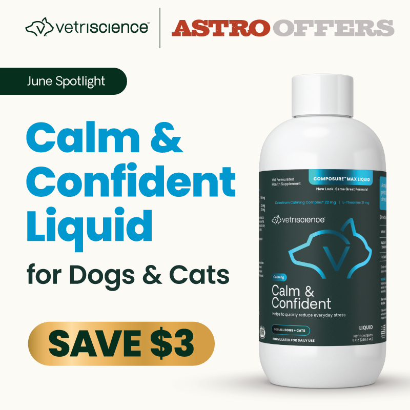 VetriScience offers natural, veterinarian-led formulas with clinically tested ingredients that are shown to work in as fast as 30 minutes! Great solution for holidays, vet visits & thunderstorms!