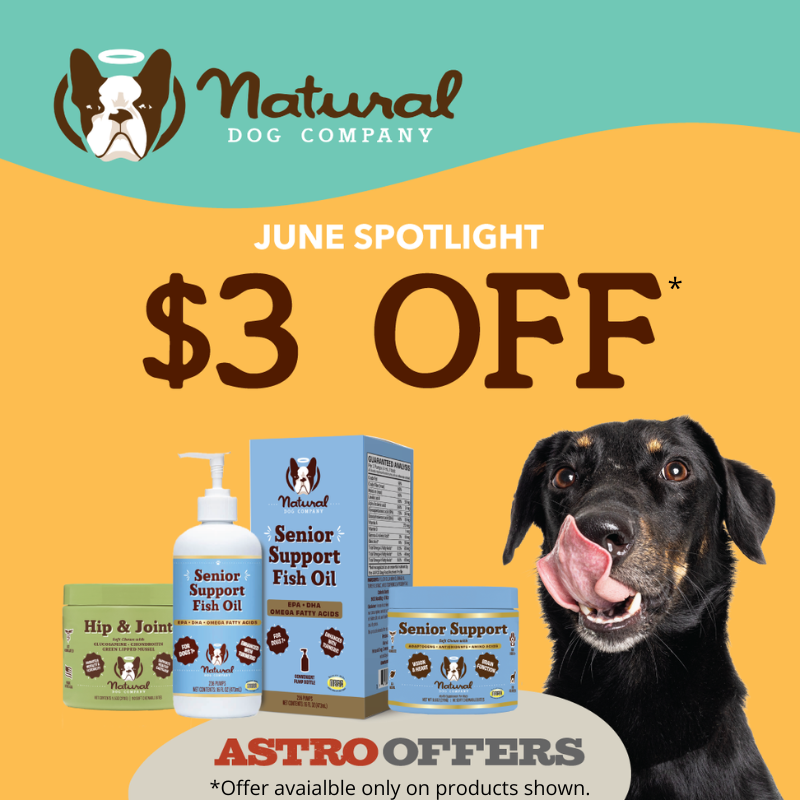 Natural Dog Company offers Clean, Natural, Effective and Convenient Chews & Oils for supporting healthy aging and focused senior & hip and joint support!