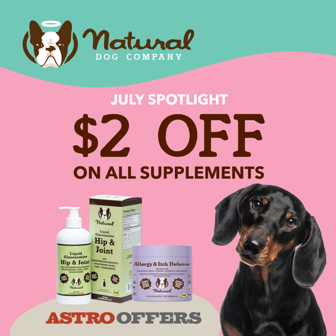 Natural Dog Company offers Natural, Clean & Effective solutions for any pup! Health solutions offered for various Dog Health needs in both Chews and Liquids for easy giving!