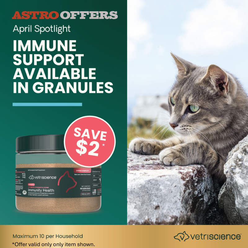 VetriScience | $2.00 OFF Lysine Immunity Health Granules