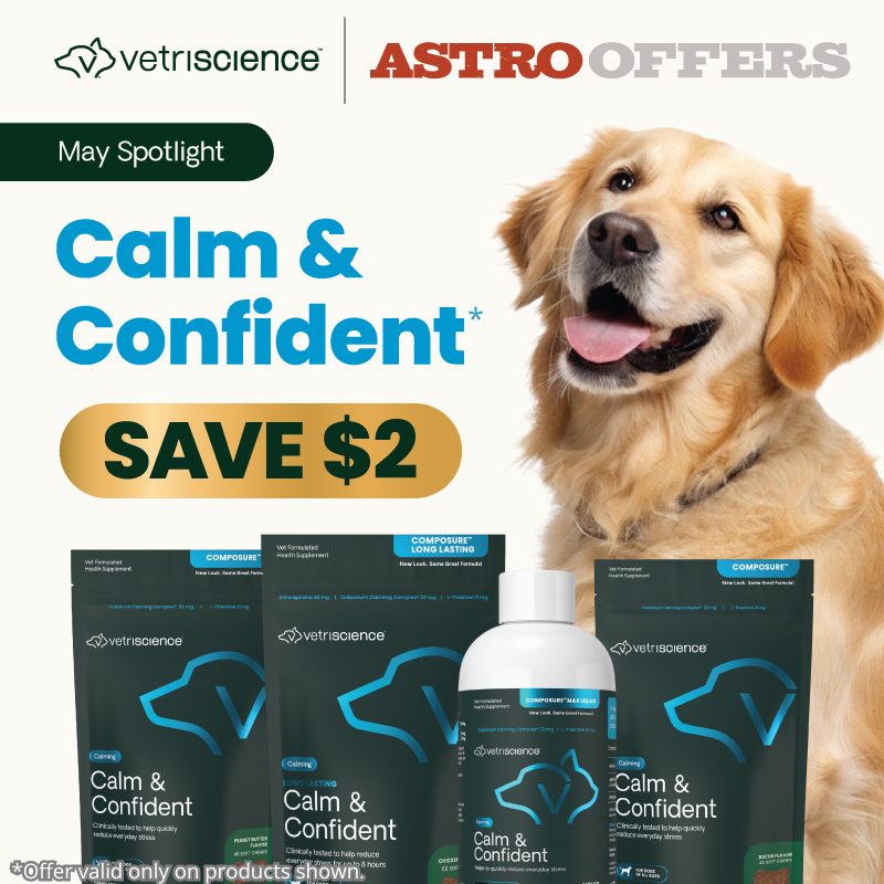 VetriScience offers natural, veterinarian-led formulas with clinically tested ingredients that are shown to work in as fast as 30 minutes! Great solution for holidays, vet visits & thunderstorms!