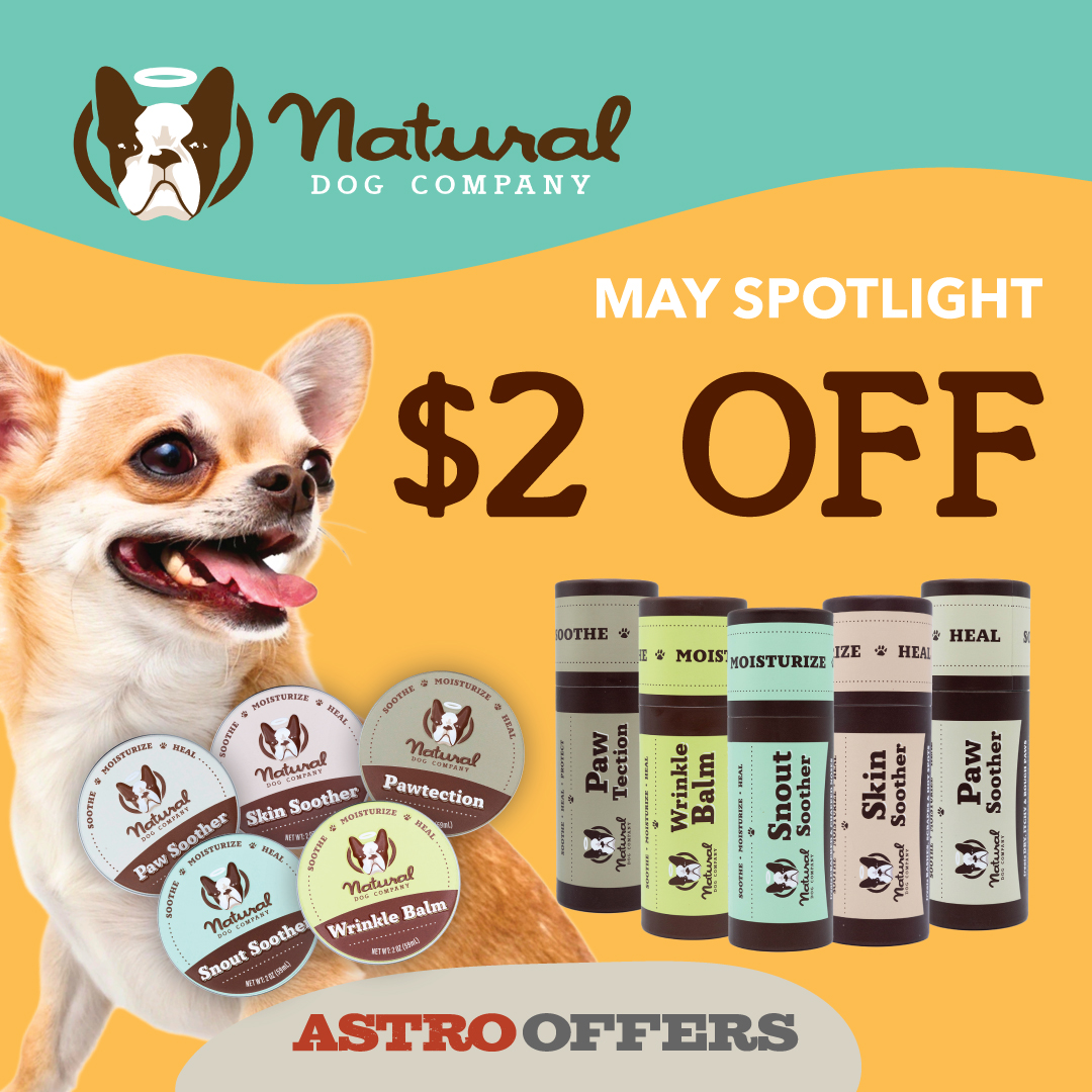 Natural Dog Company offers Natural, Effective and Convenient Balms for supporting skin and paw health for Dogs with different application methods for any pup!