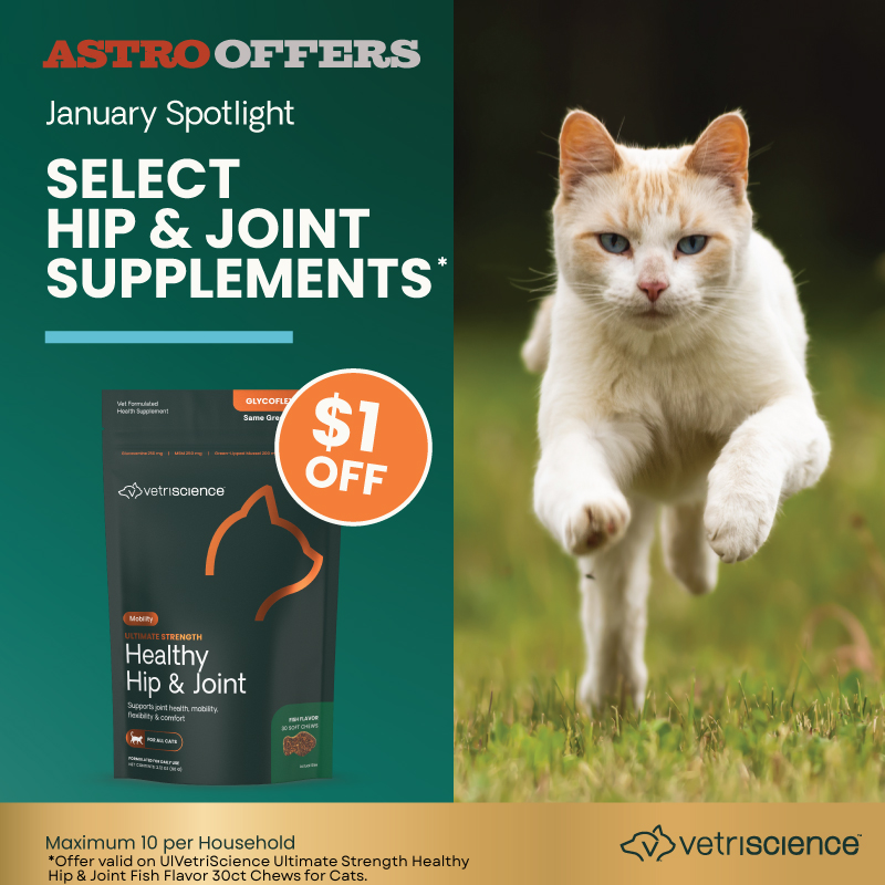 VetriScience | $1.00 OFF Select Healthy Hip & Joint Cat Chews