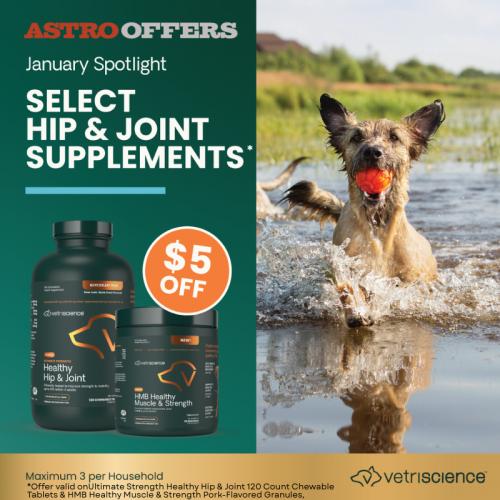 VetriScience | $5.00 OFF Select Hip & Joint Dog Supplements 