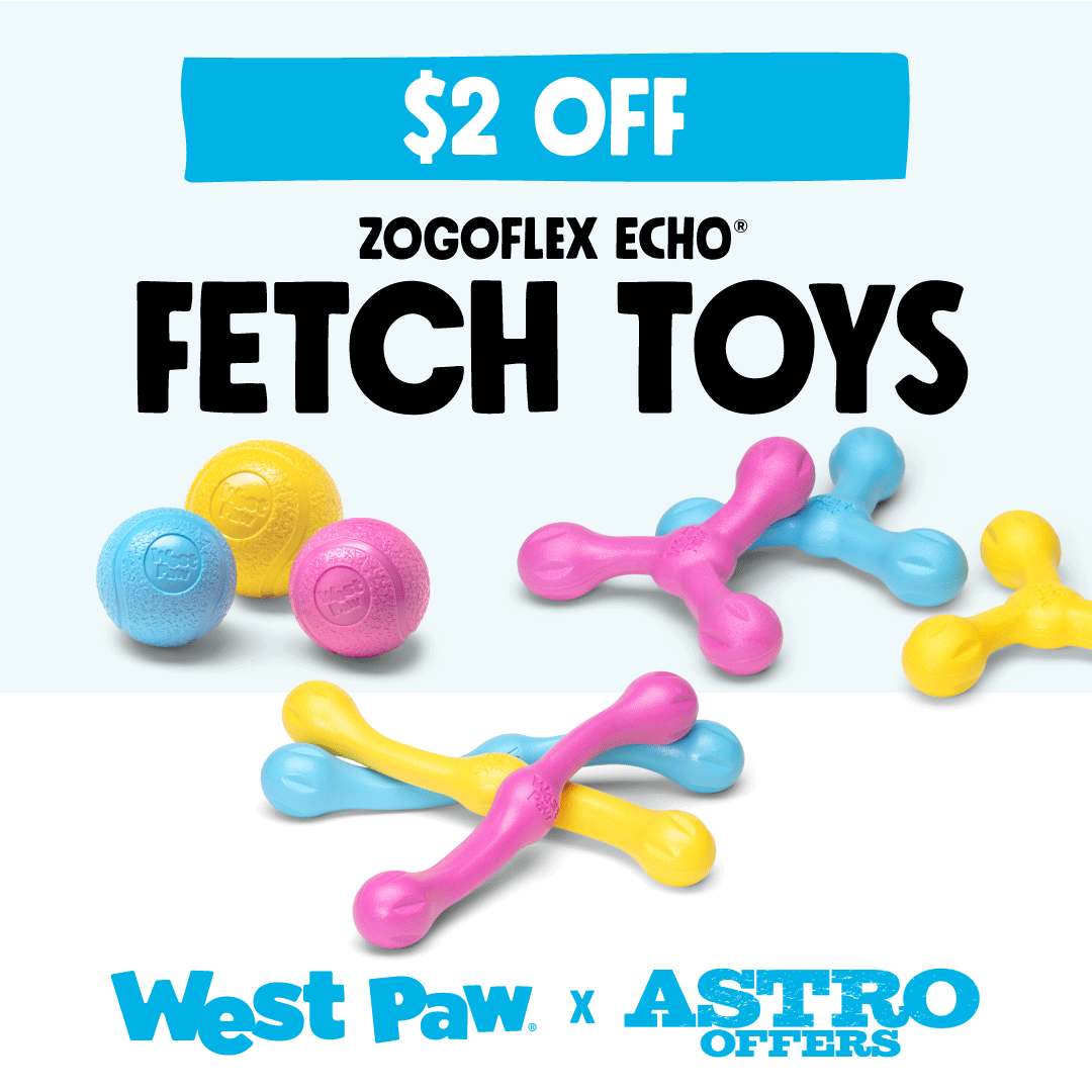 West Paw | $2.00 OFF Zogoflex Echo Fetch Toys