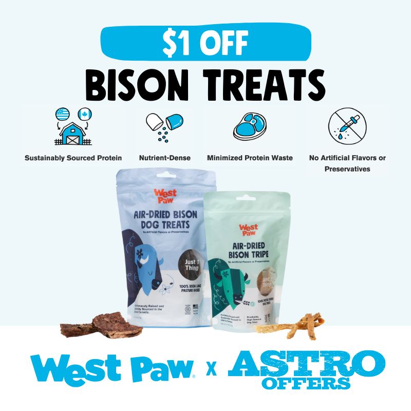 West Paw | $1.00 OFF Bison Dog Treats