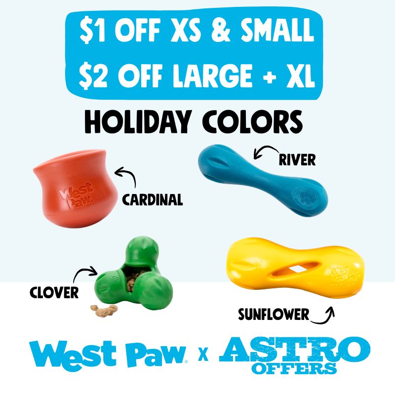 West Paw | Dollars OFF Holiday Colors!