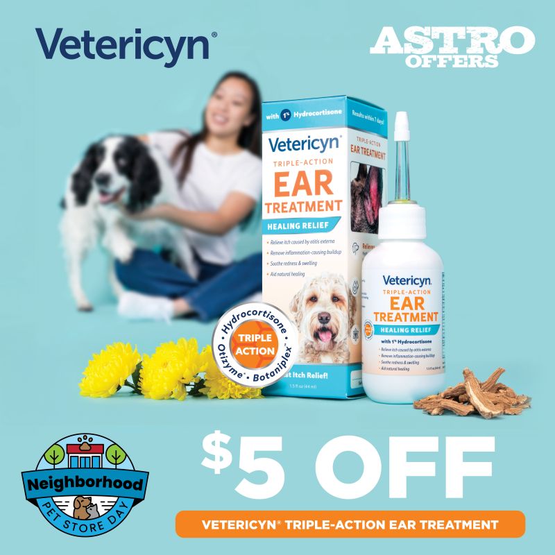 Vetericyn | Neighborhood Pet Store Day | $5.00 OFF Triple Action Ear Treatment