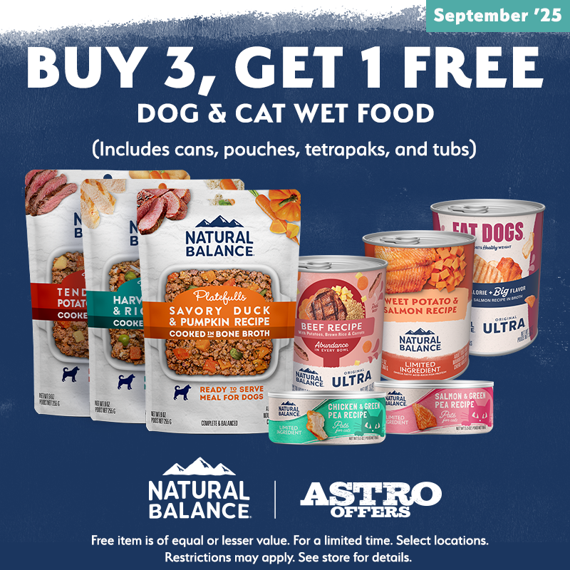 Natural Balance | Buy 3, Get 1 FREE on Dog & Cat Wet Food